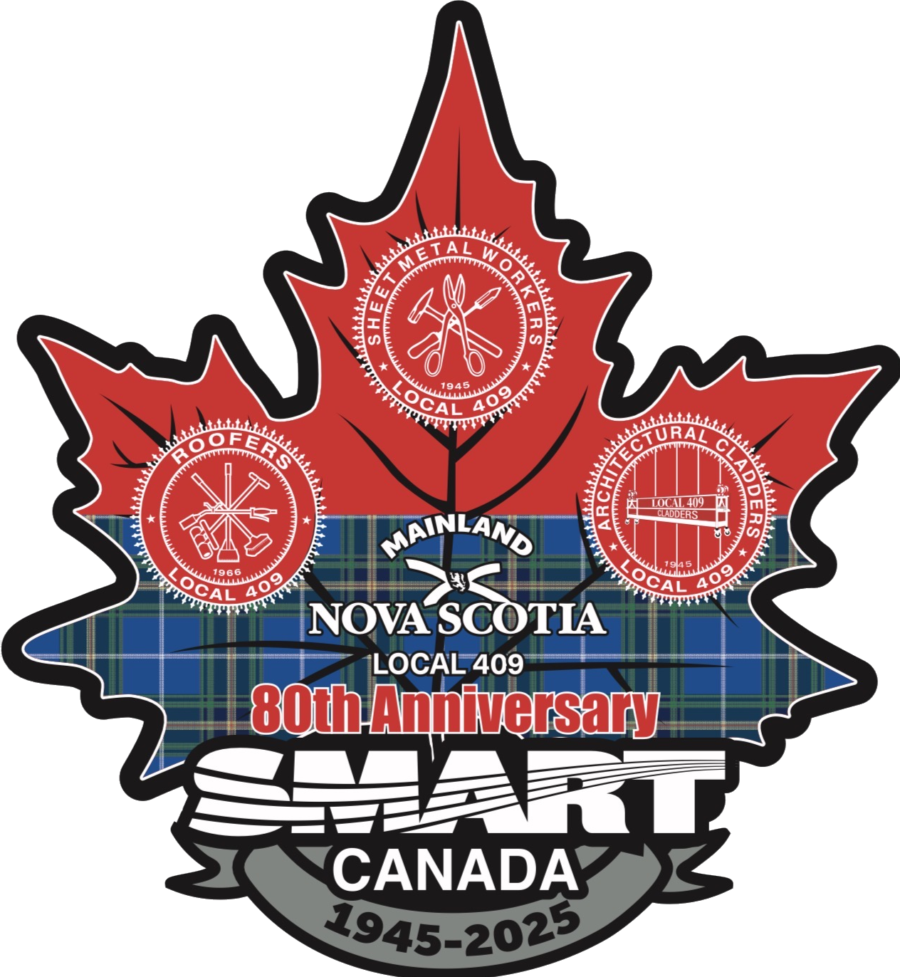 SMART Local 409 80th Anniversary crest, Nova Scotia