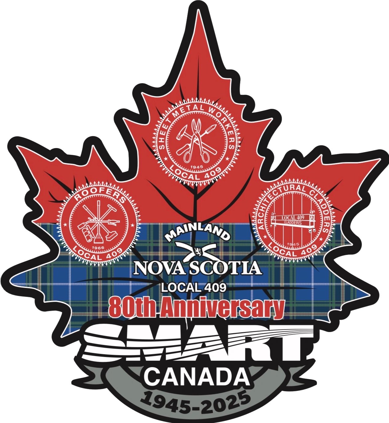 SMART Local 409 80th Anniversary crest, Nova Scotia