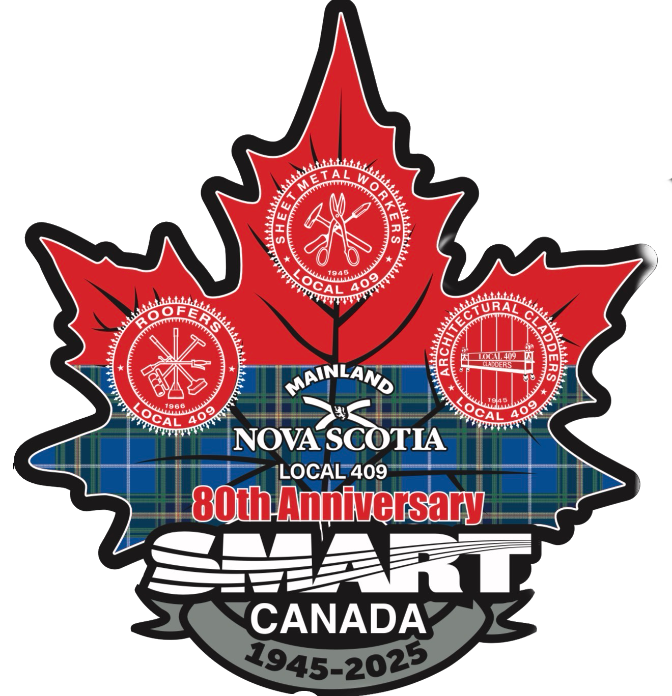 SMART Local 409 — 80th Anniversary emblem
